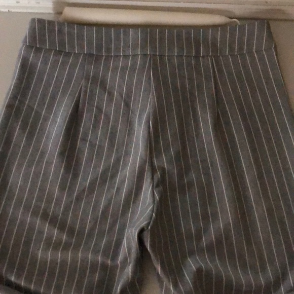 Motion Stretchy Grey Pinstripe Trousers - Picture 3 of 7